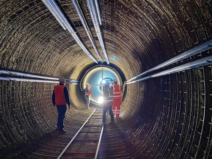 Water tunnel excavation works, Fifth Water Supply System to Jerusalem